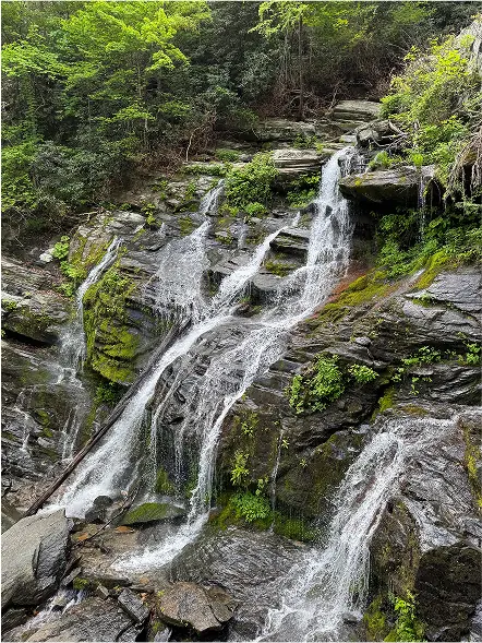Waterfall in the mountains near Asheville