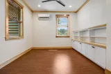 Family room built-in shelving and cabinets