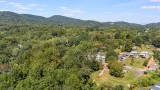 Blue Ridge views over the home and Terra Futura's community gardens